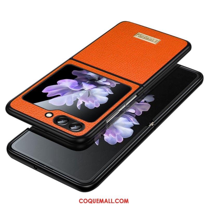 Coque Samsung Galaxy Z Flip 5 Effet Cuir SULADA