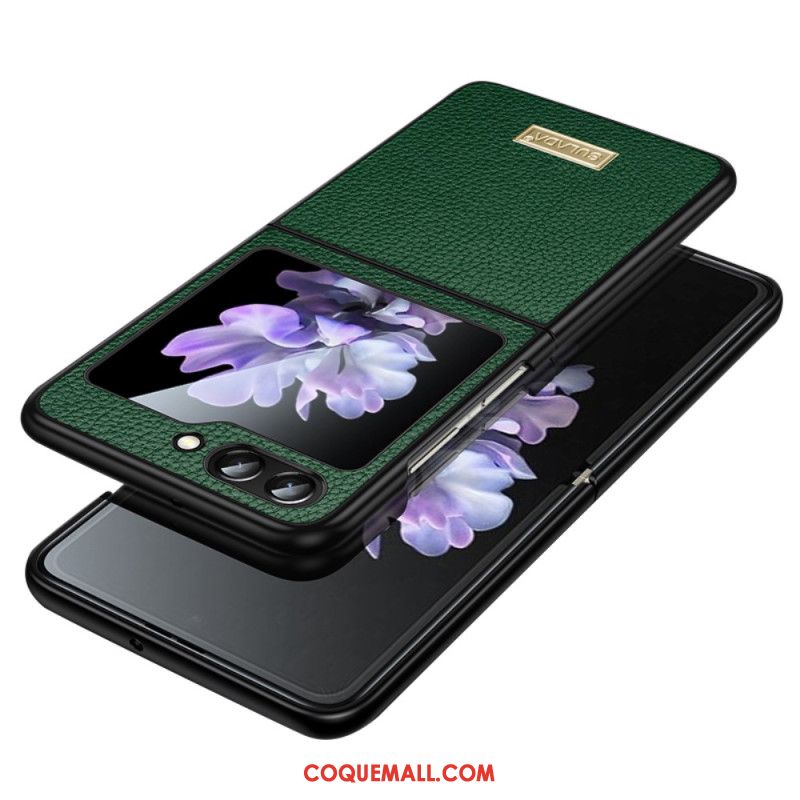 Coque Samsung Galaxy Z Flip 5 Effet Cuir SULADA