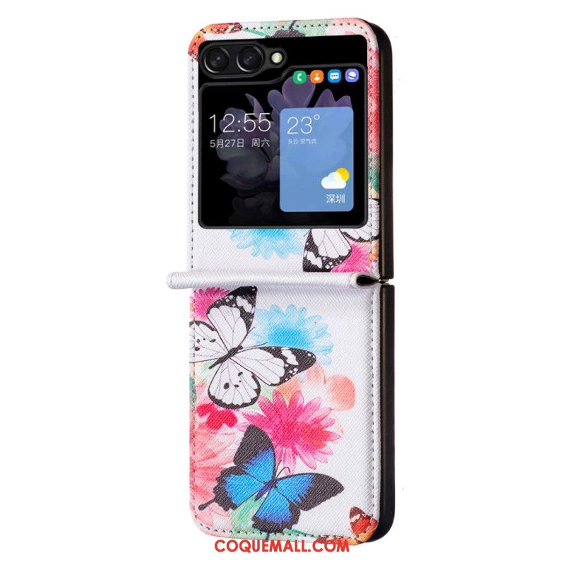 Coque Samsung Galaxy Z Flip 5 Papillons