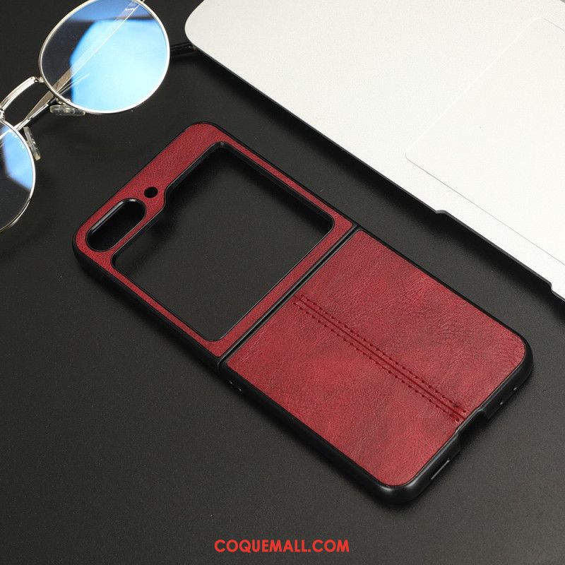 Coque Samsung Galaxy Z Flip 5 Rigide Style Cuir