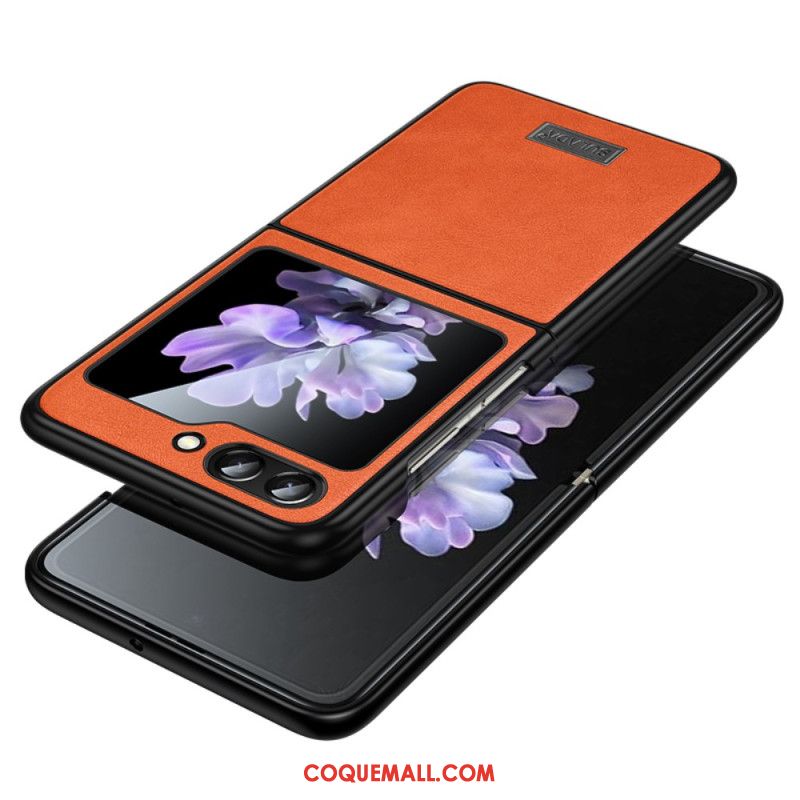 Coque Samsung Galaxy Z Flip 5 Simili Cuir SULADA