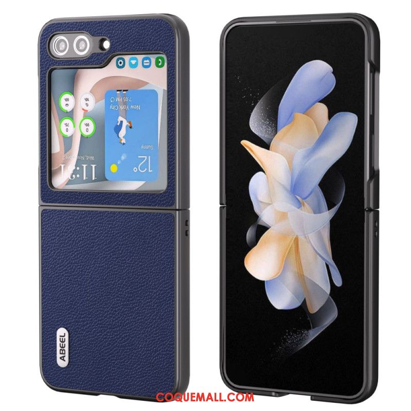 Coque Samsung Galaxy Z Flip 5 Style Cuir ABEEL