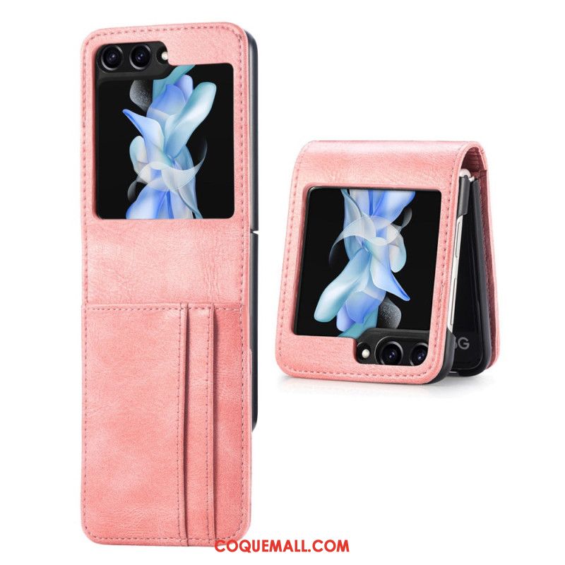 Coque Samsung Galaxy Z Flip 5 Style Cuir Porte-Cartes