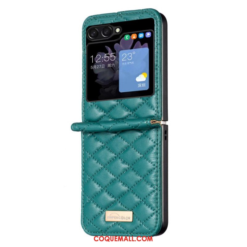 Coque Samsung Galaxy Z Flip 5 Style Matelassé Binfen Color