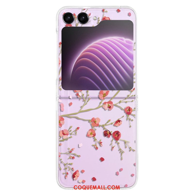 Coque Samsung Galaxy Z Flip 5 Transparente Fleurie