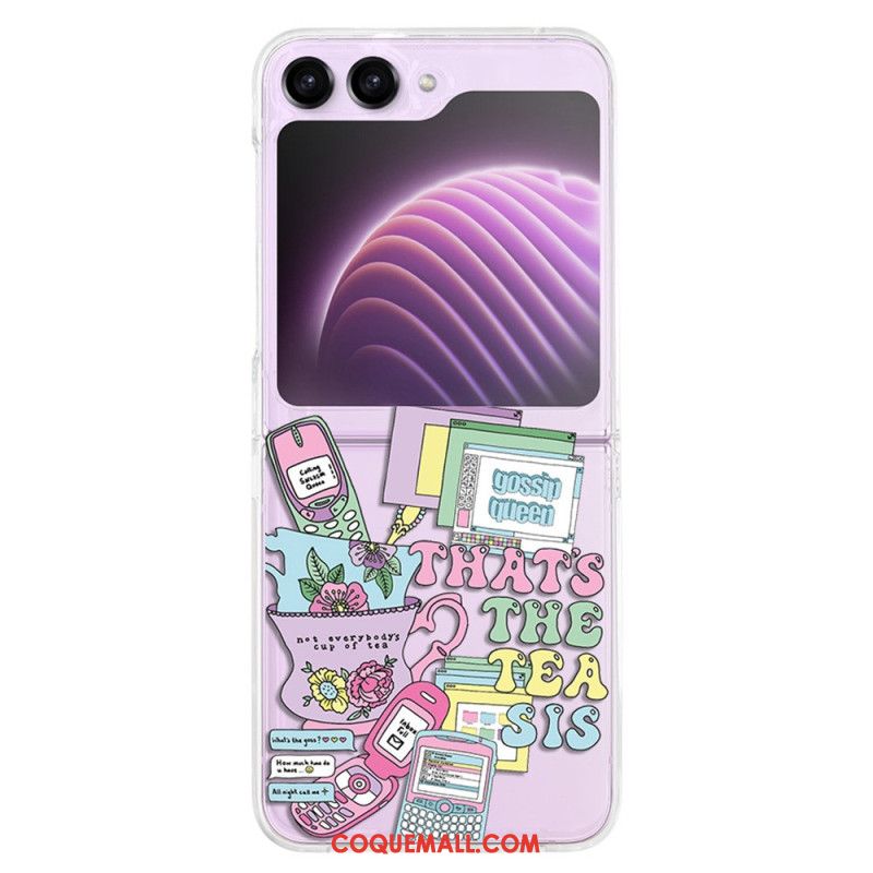 Coque Samsung Galaxy Z Flip 5 Transparente Petits Objets