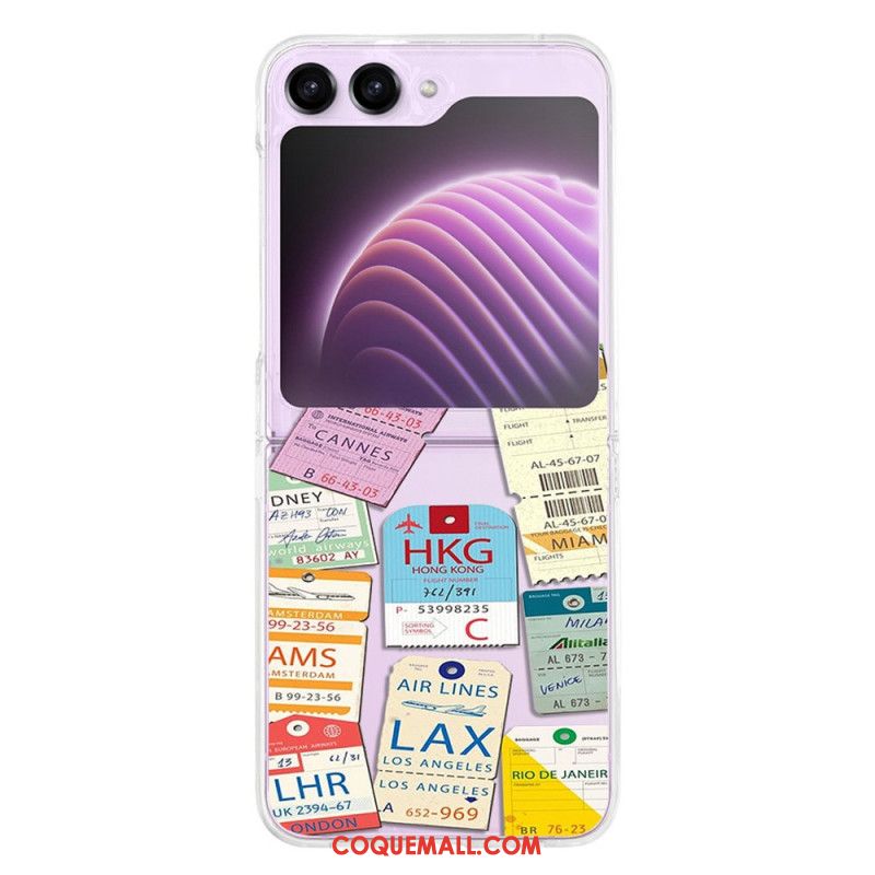 Coque Samsung Galaxy Z Flip 5 Transparente Voyage