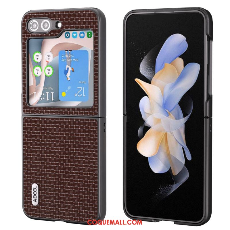 Coque Samsung Galaxy Z Flip 5 Véritable cuir ABEEL