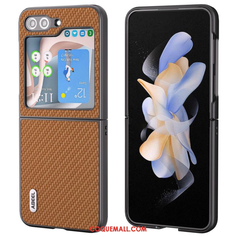 Coque Samsung Galaxy Z Flip 6 Design Fibre Carbone ABEEL