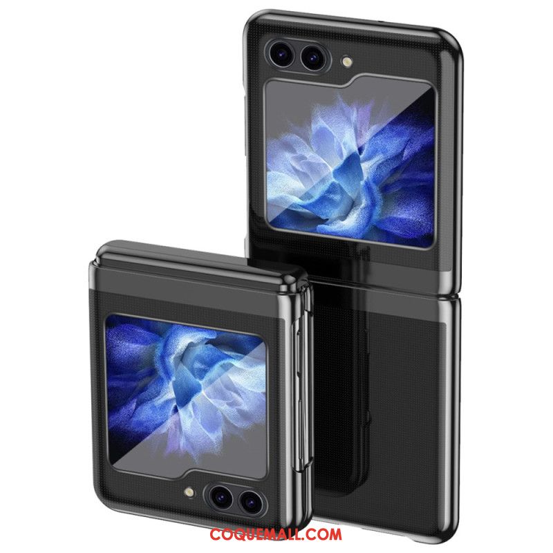 Coque Samsung Galaxy Z Flip 6 Design Transparent et Effet Métal