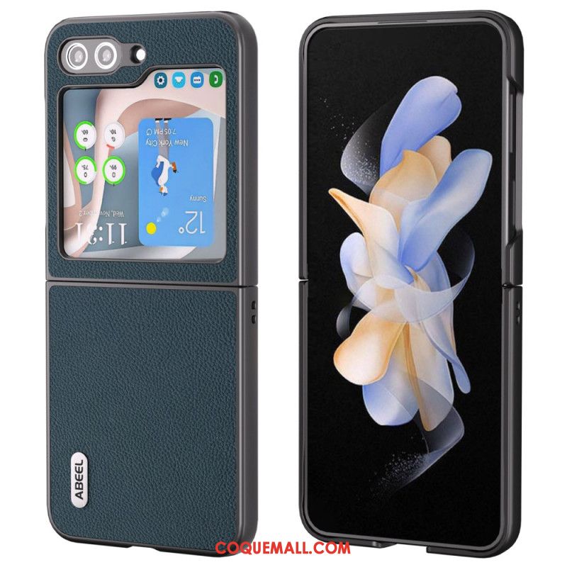 Coque Samsung Galaxy Z Flip 6 Effet Cuir ABEEL