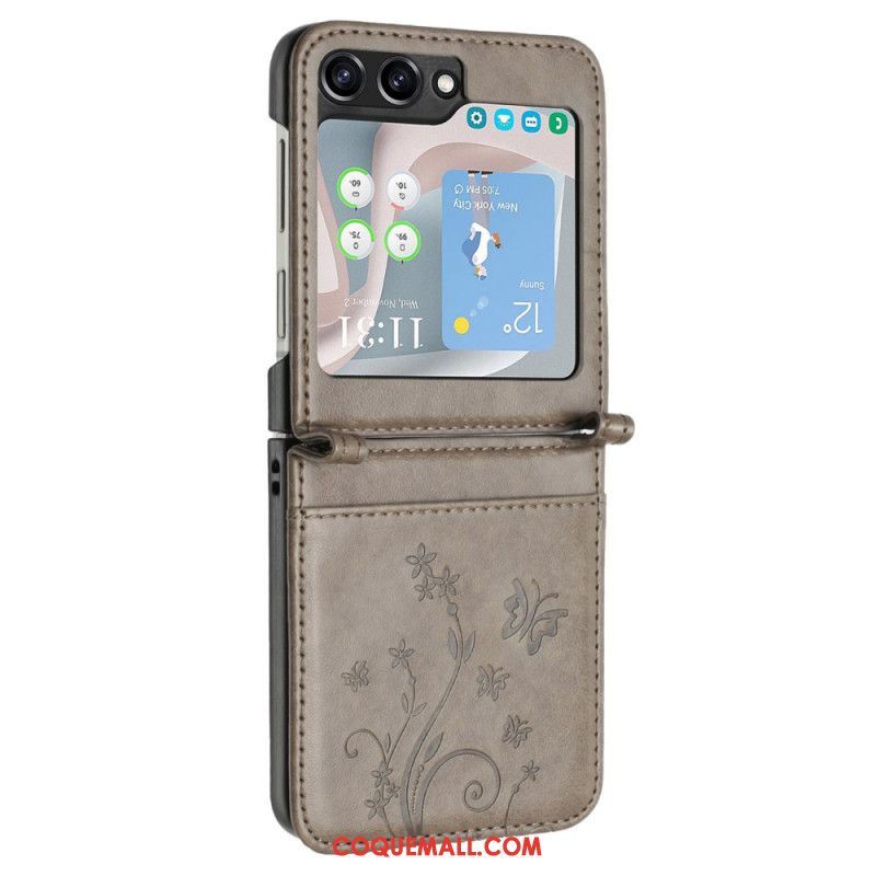 Coque Samsung Galaxy Z Flip 6 Papillons et Fleurs