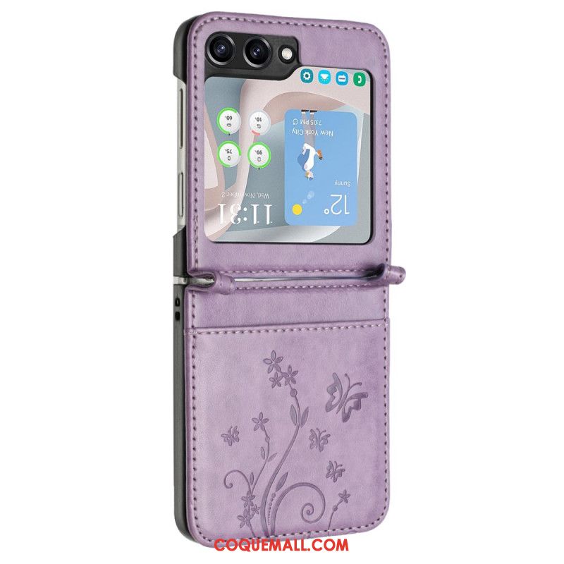 Coque Samsung Galaxy Z Flip 6 Papillons et Fleurs