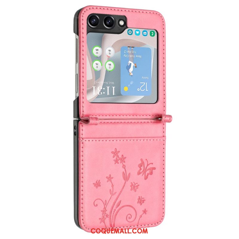 Coque Samsung Galaxy Z Flip 6 Papillons et Fleurs