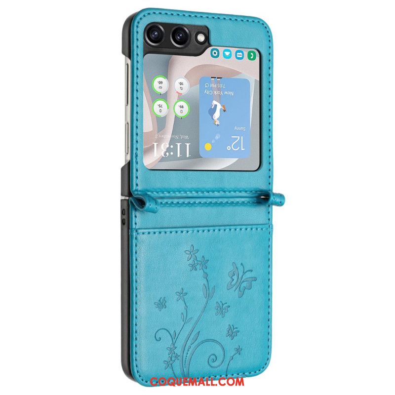 Coque Samsung Galaxy Z Flip 6 Papillons et Fleurs