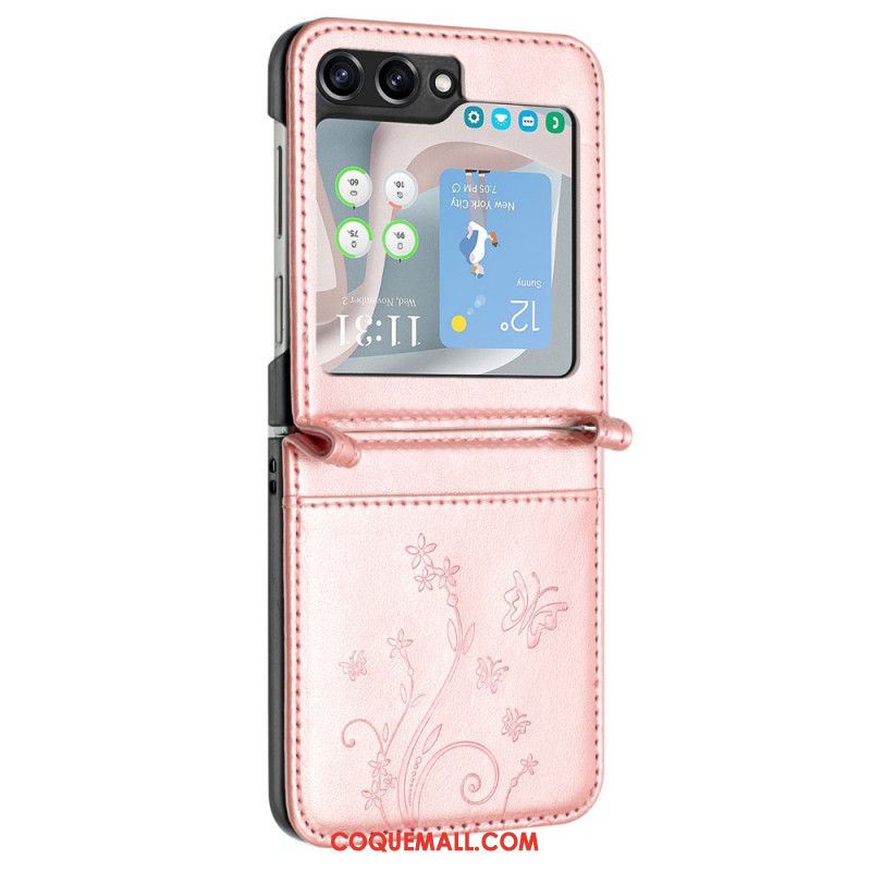 Coque Samsung Galaxy Z Flip 6 Papillons et Fleurs