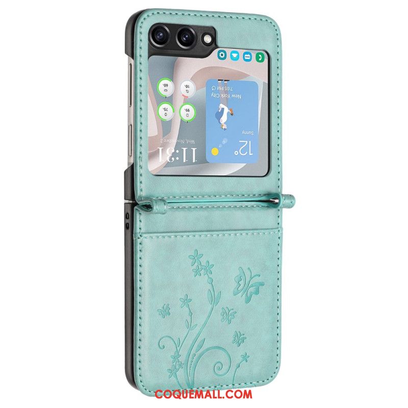 Coque Samsung Galaxy Z Flip 6 Papillons et Fleurs