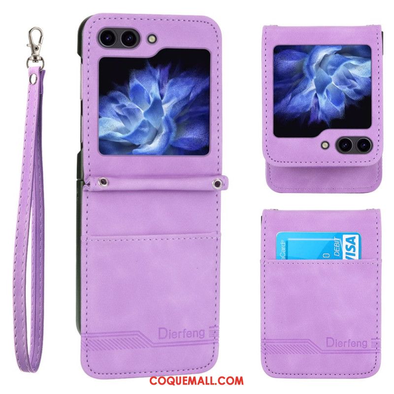 Coque Samsung Galaxy Z Flip 6 Porte-Cartes DIERFENG