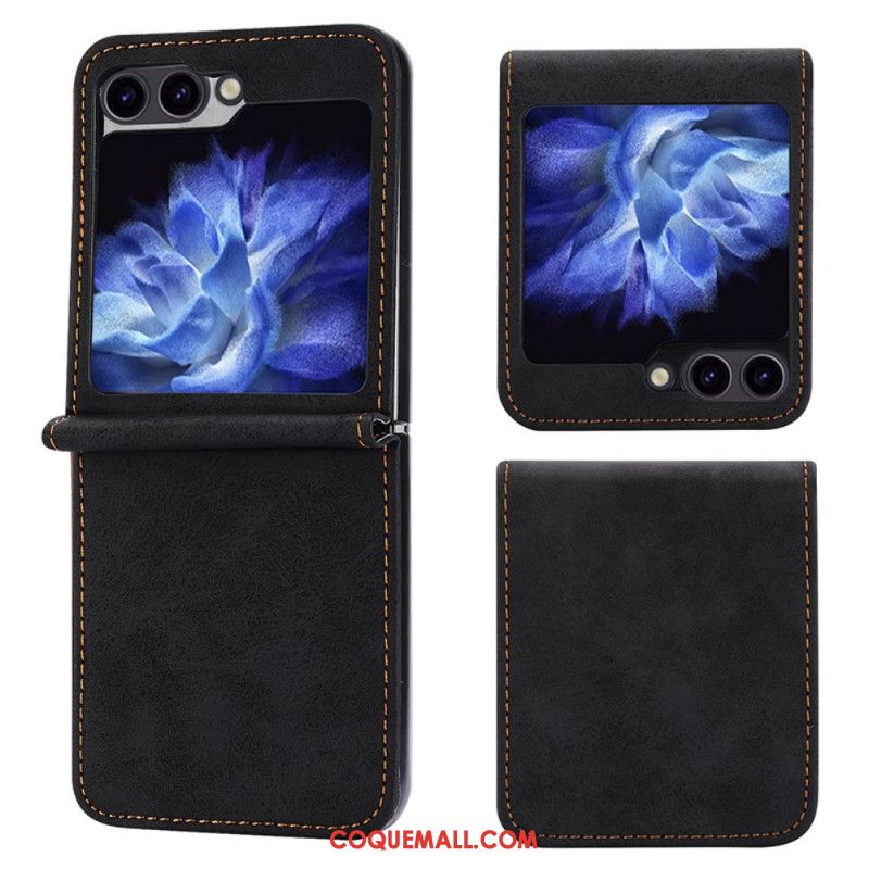 Coque Samsung Galaxy Z Flip 6 Simili Cuir