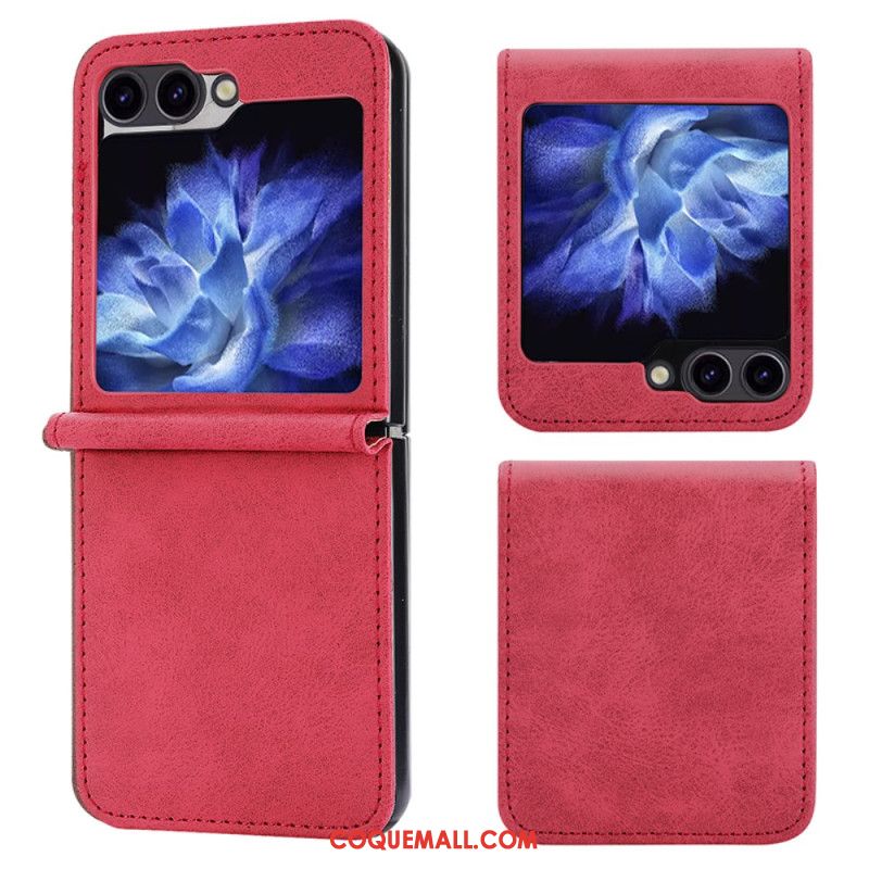 Coque Samsung Galaxy Z Flip 6 Simili Cuir