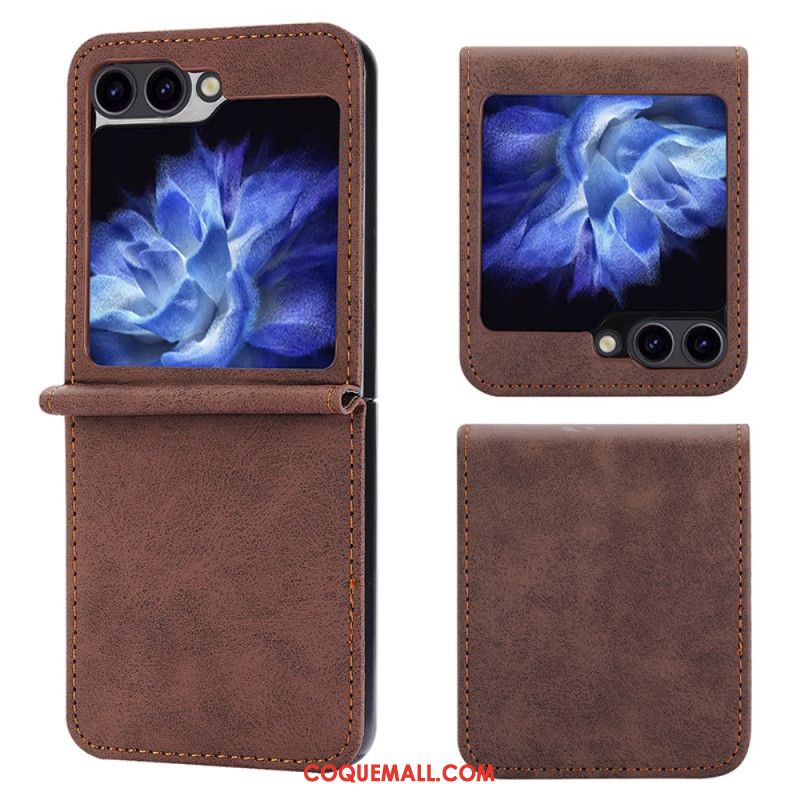 Coque Samsung Galaxy Z Flip 6 Simili Cuir