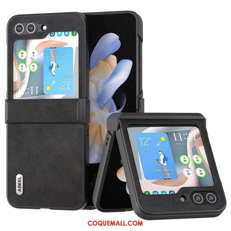 Coque Samsung Galaxy Z Flip 6 Style Cuir Vintage ABEEL