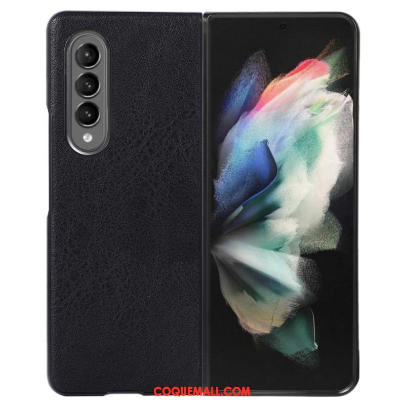 Coque Samsung Galaxy Z Fold 4 Bicolore Simili Cuir Texturée