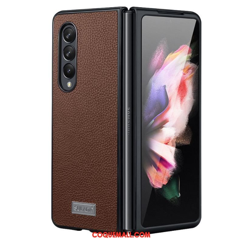 Coque Samsung Galaxy Z Fold 4 SULADA Simili Cuir Litchi