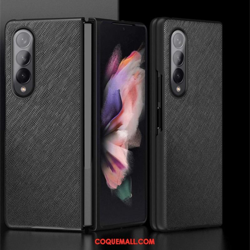 Coque Samsung Galaxy Z Fold 4 Texture Tissée