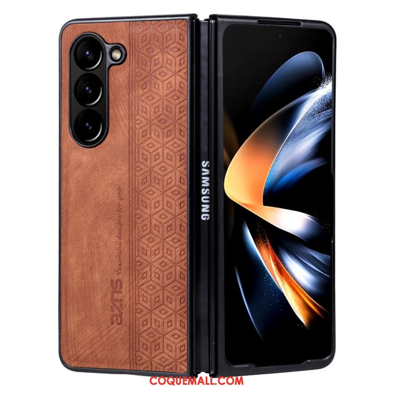 Coque Samsung Galaxy Z Fold 5 Simili Cuir AZNS