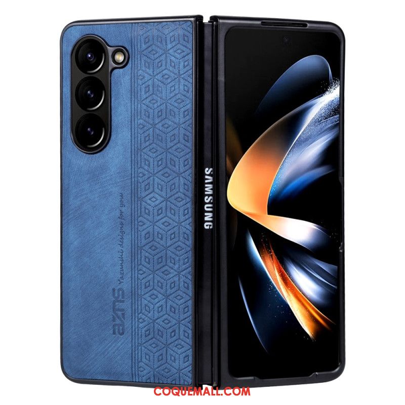 Coque Samsung Galaxy Z Fold 5 Simili Cuir AZNS