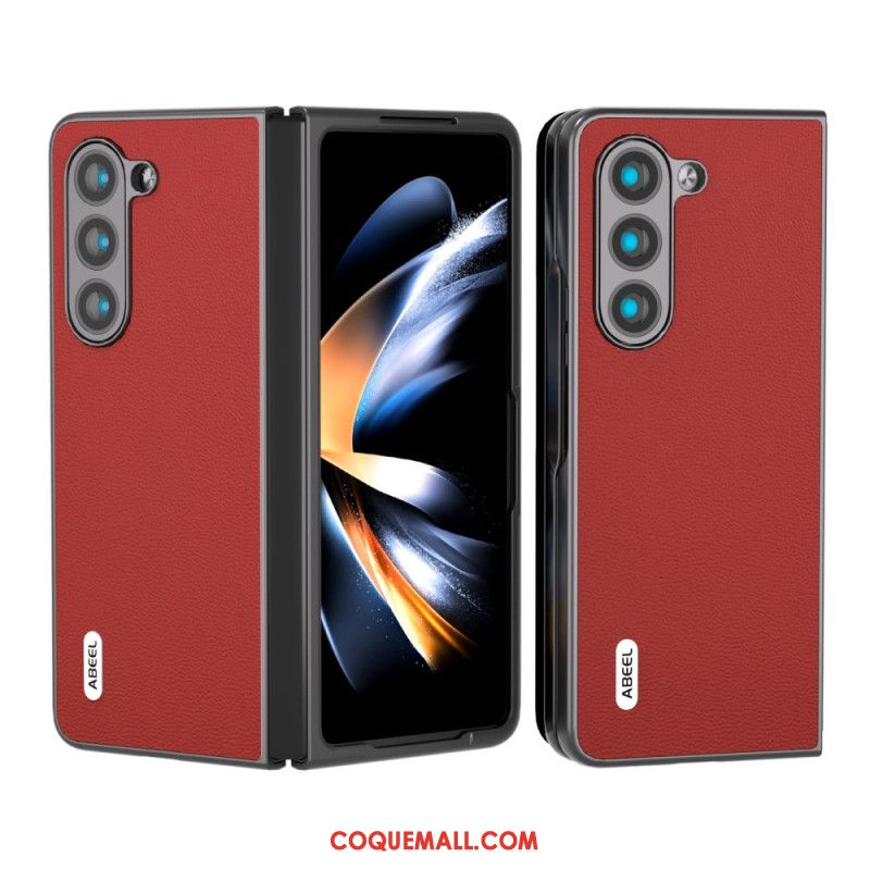 Coque Samsung Galaxy Z Fold 5 Vrai Cuir ABEEL