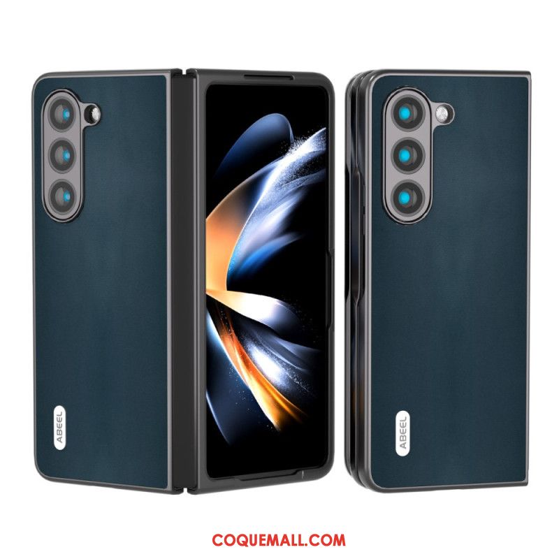 Coque Samsung Galaxy Z Fold 5 Vrai Cuir Abeel