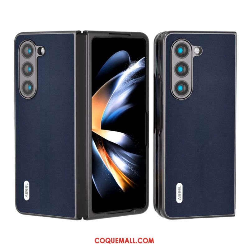 Coque Samsung Galaxy Z Fold 5 Vrai Cuir Abeel