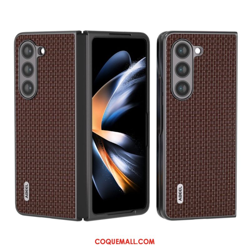 Coque Samsung Galaxy Z Fold 5 Véritable cuir ABEEL