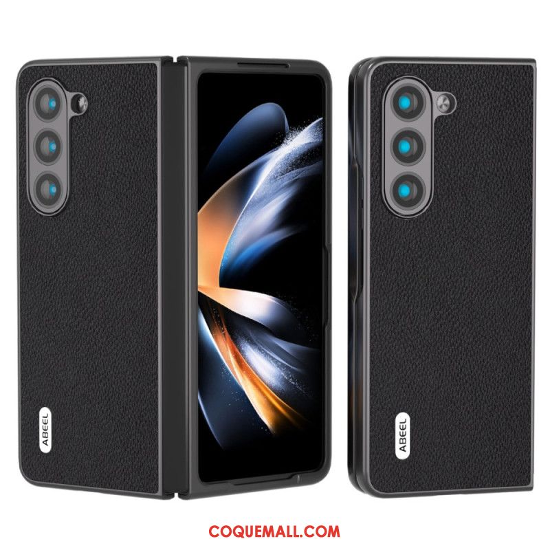 Coque Samsung Galaxy Z Fold 6 Simili Cuir Litchi ABEEL