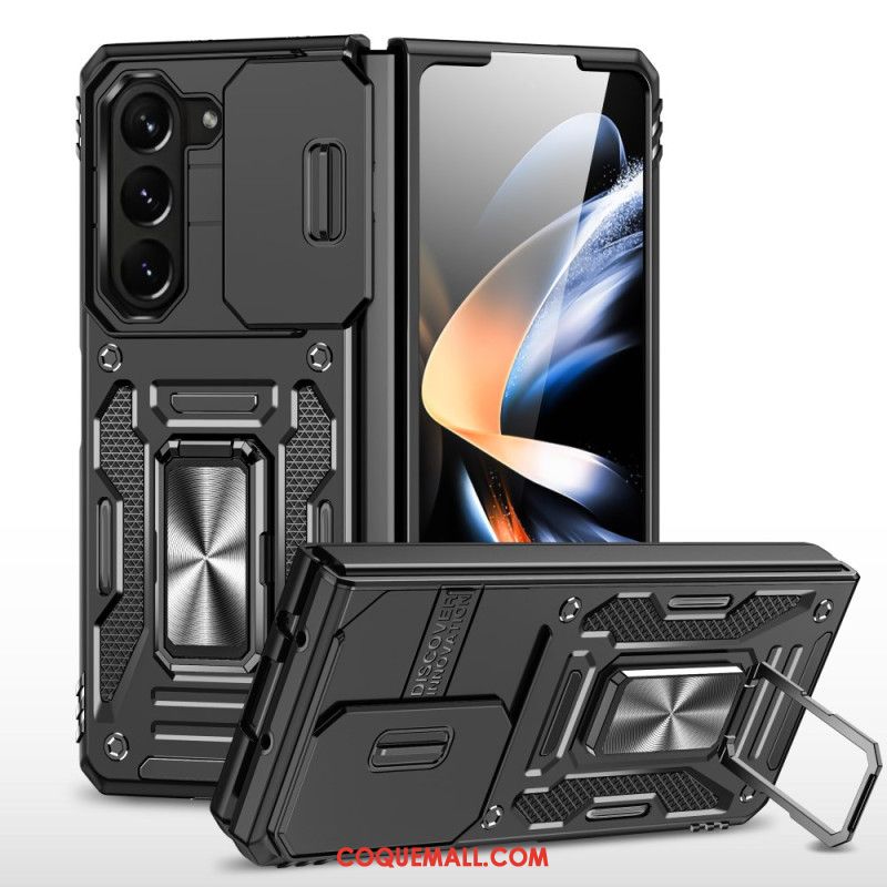 Coque Samsung Galaxy Z Fold 6 Support et Protection Lentille Coulissante