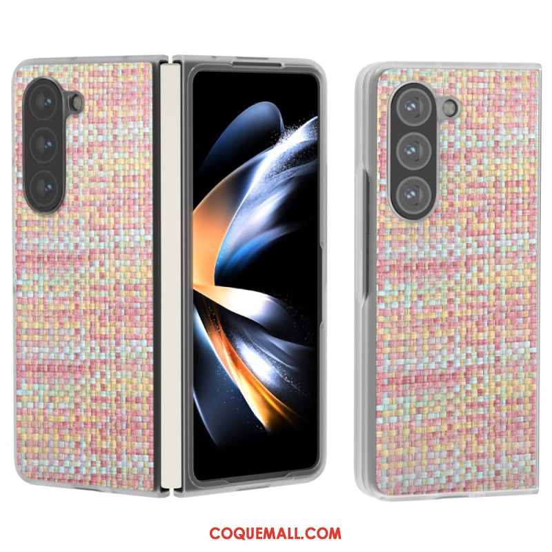 Coque Samsung Galaxy Z Fold 6 Texture Carreaux Colorés