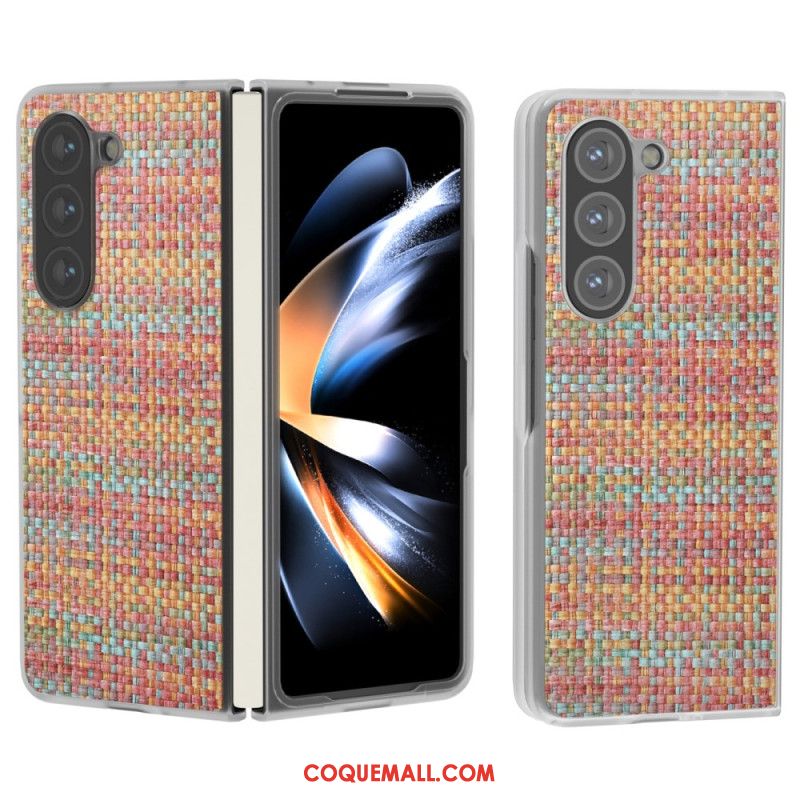 Coque Samsung Galaxy Z Fold 6 Texture Carreaux Colorés