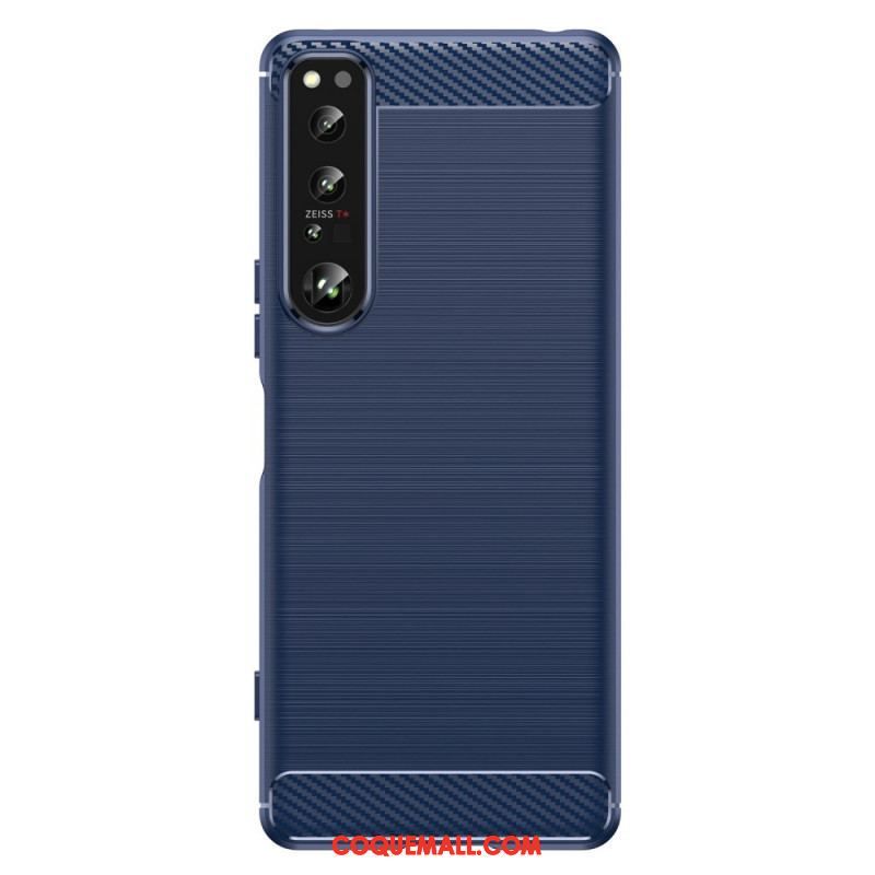 Coque Sony Xperia 1 IV Fibre Carbone Brossée