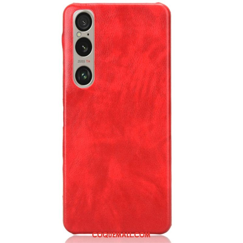 Coque Sony Xperia 1 VI Effet Cuir Litchi