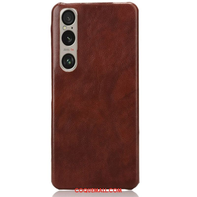 Coque Sony Xperia 1 VI Effet Cuir Litchi