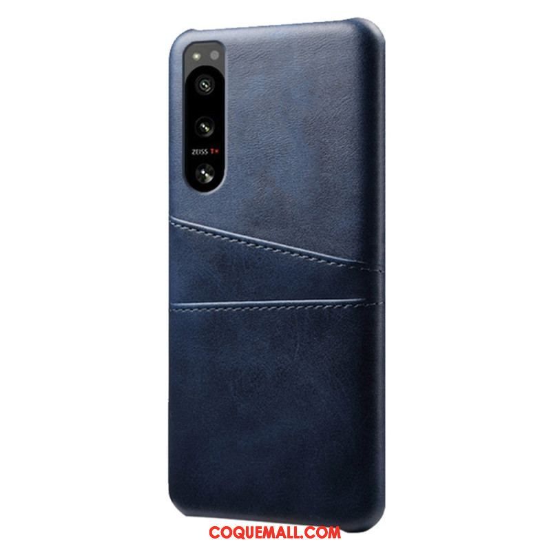 Coque Sony Xperia 5 IV Effet Cuir Porte-Cartes