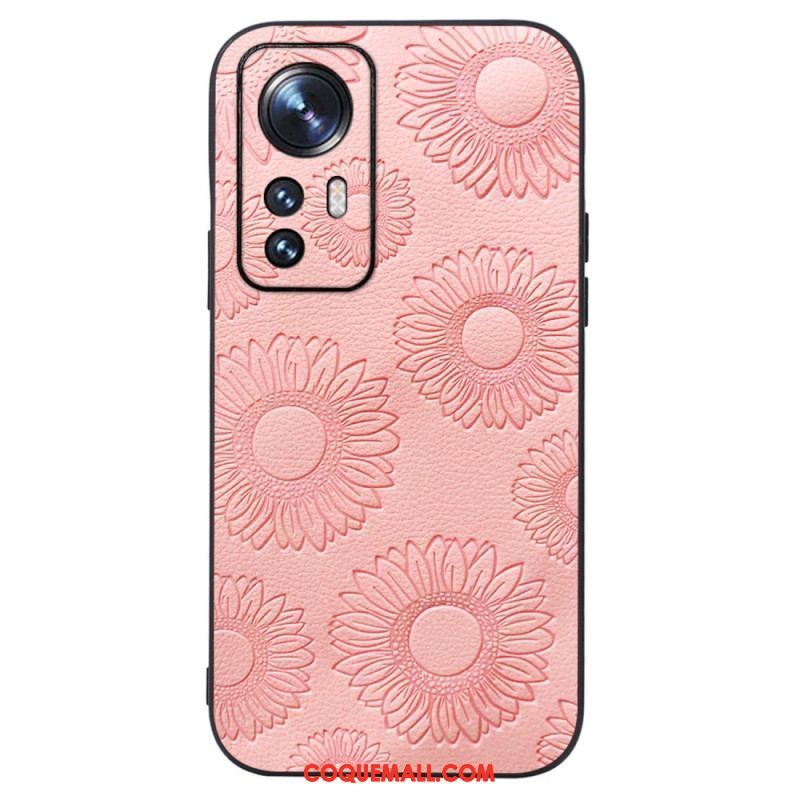 Coque Xiaomi 12 / 12X Simili Cuir Tournesols