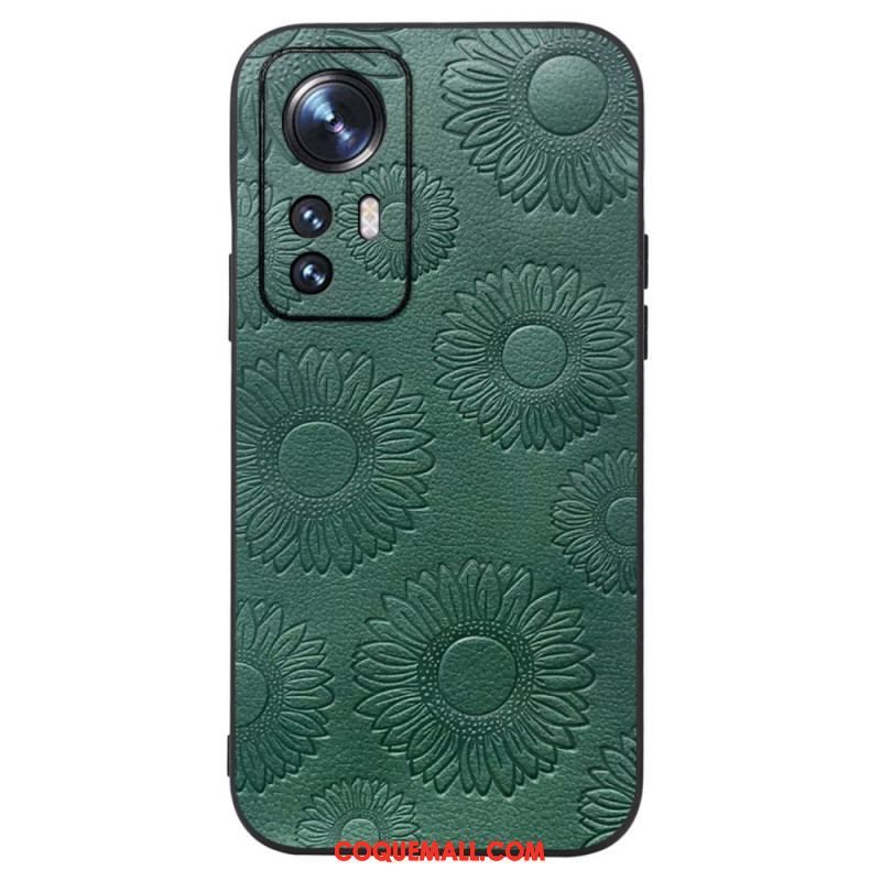 Coque Xiaomi 12 / 12X Simili Cuir Tournesols