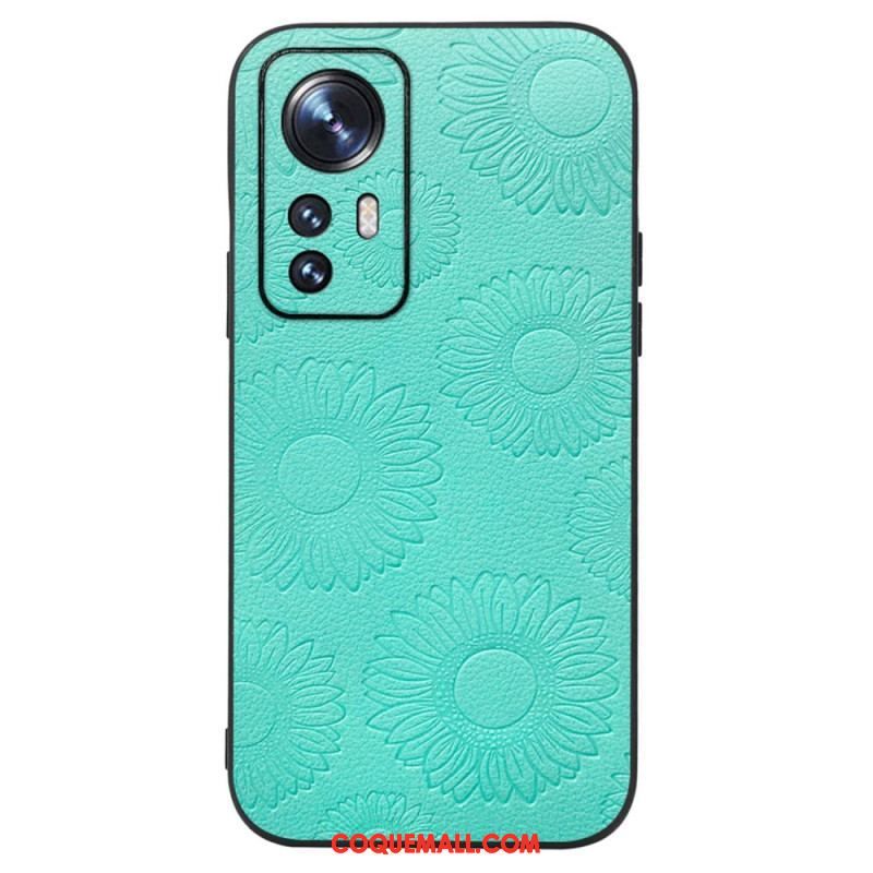 Coque Xiaomi 12 / 12X Simili Cuir Tournesols