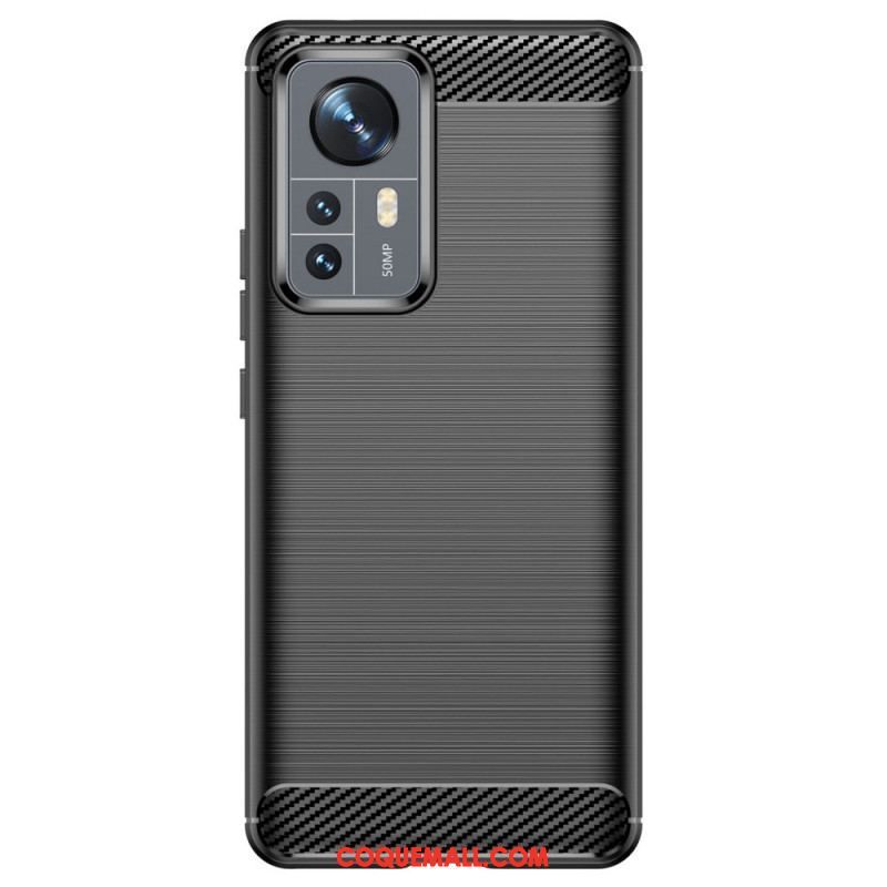 Coque Xiaomi 12 Pro Fibre Carbone Brossée