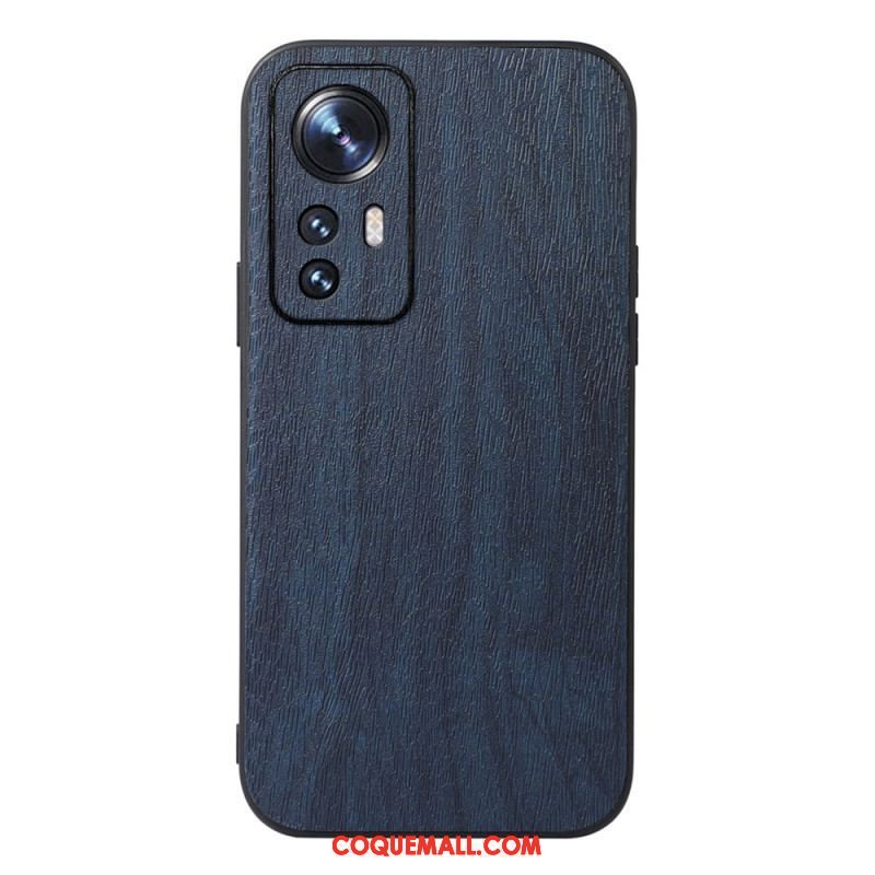 Coque Xiaomi 12 Pro Style Cuir Effet Bois