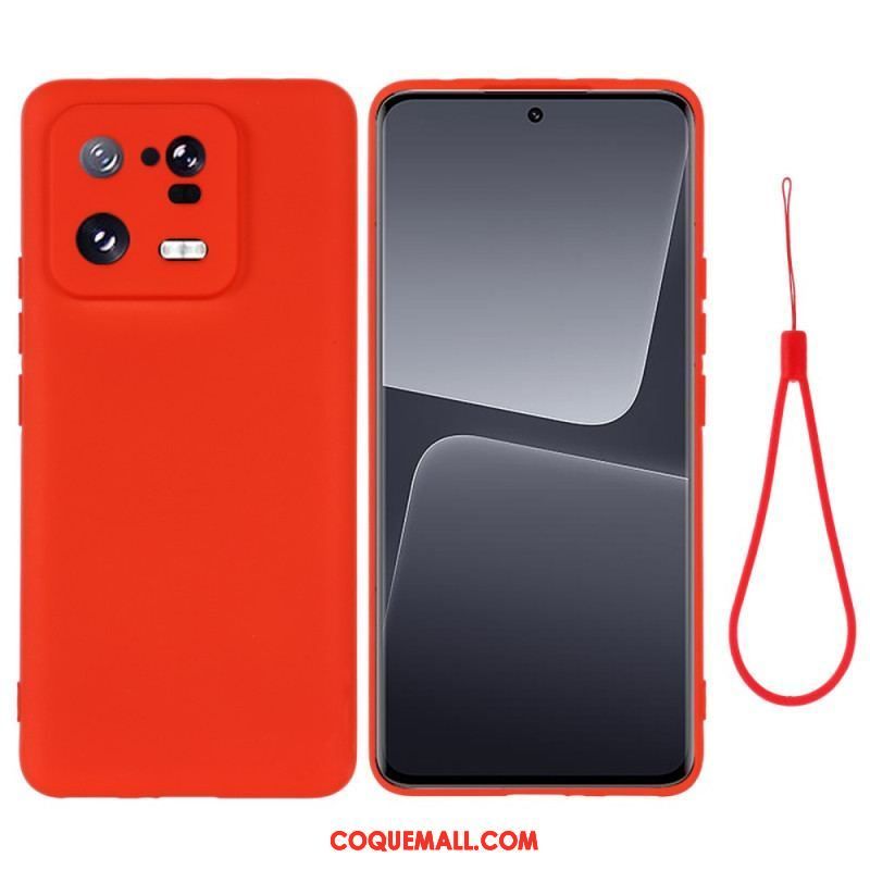 Coque Xiaomi 13 Pro Silicone Liquide avec Lanière