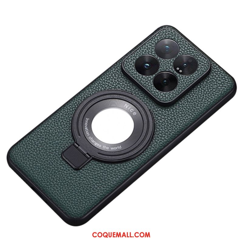 Coque Xiaomi 14 Effet Cuir Compatible MagSafe